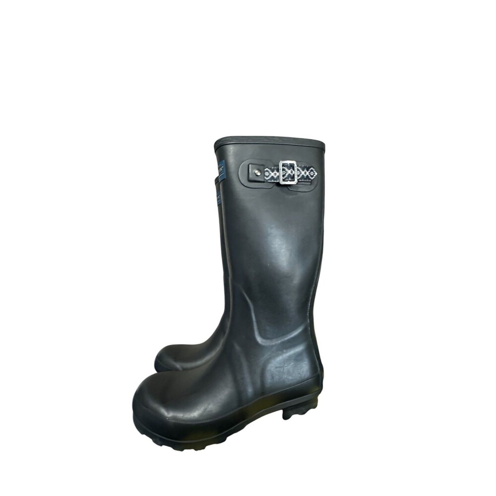 Pendleton Rubber Rain Boots Women's Size 6 Tall Black Wellies Galoshes Gumboots